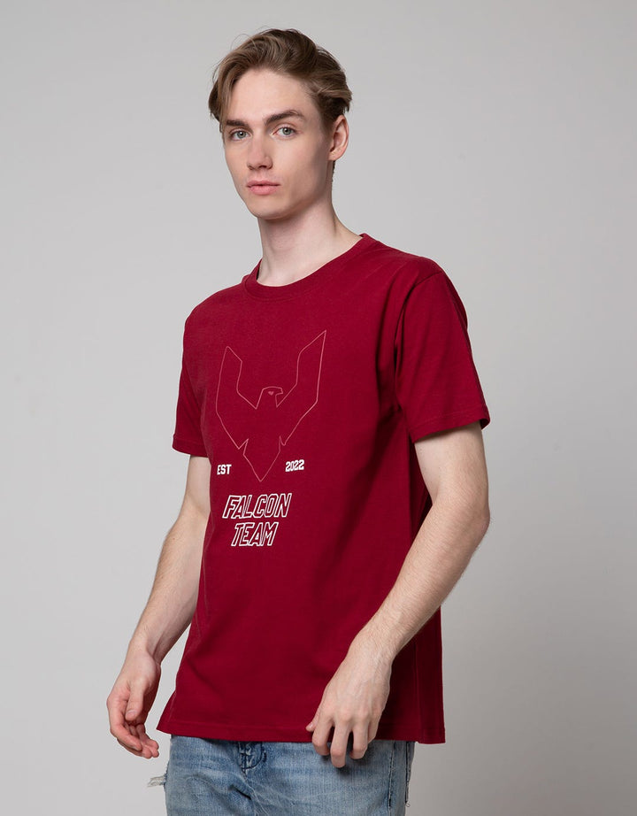 T Zone Short Sleeve T-Shirt Print Falcon