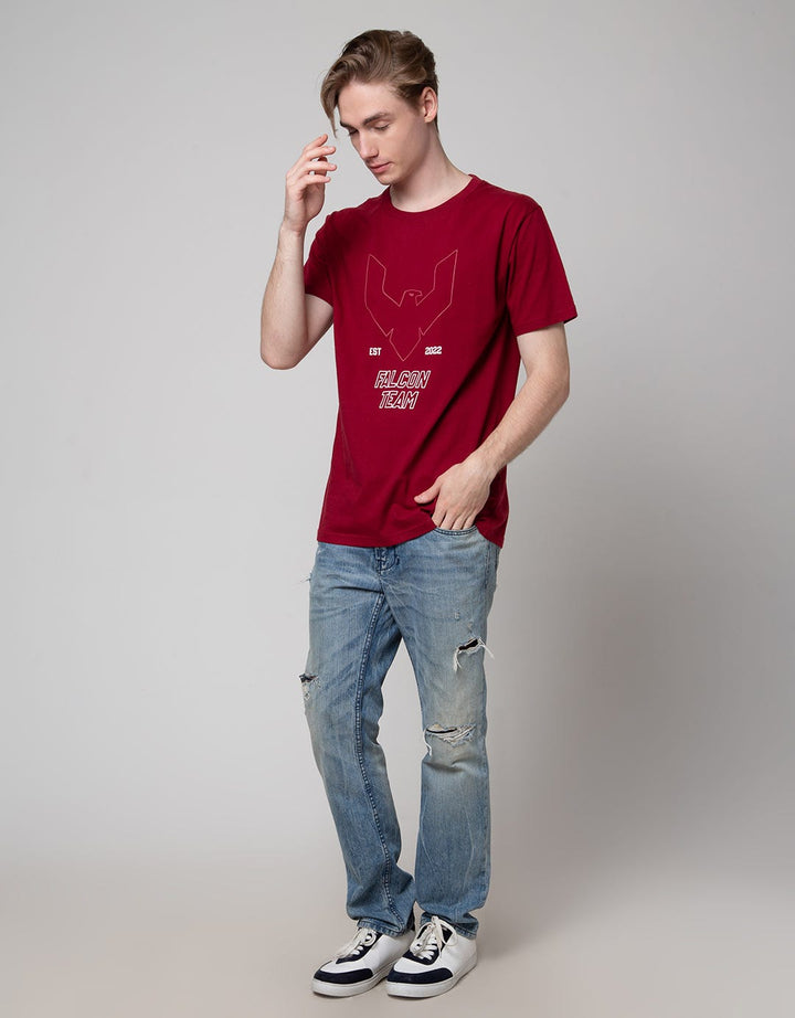 T Zone Short Sleeve T-Shirt Print Falcon