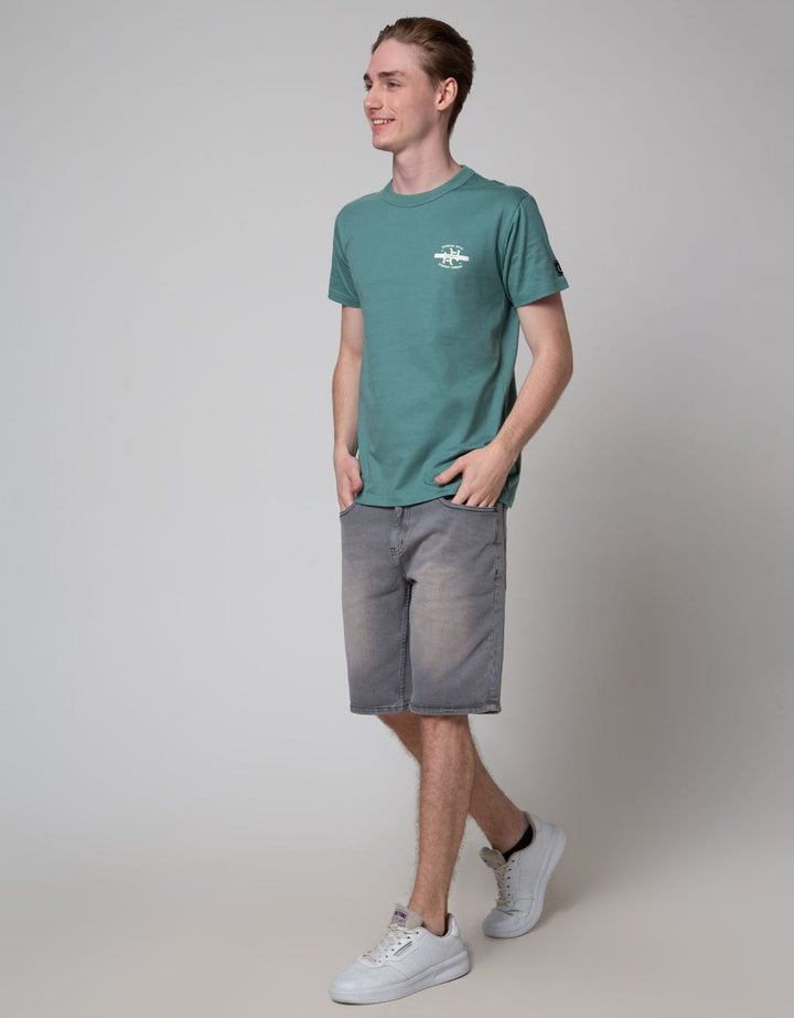 T Zone Short Sleeve T-Shirt Logo Print Rubber