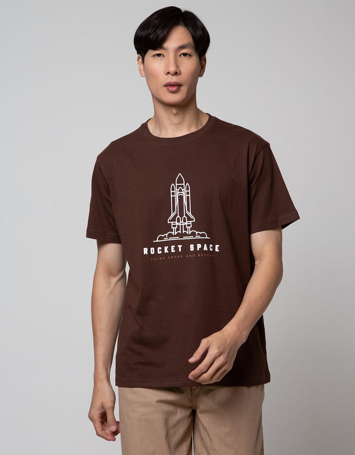 T Zone Short Sleeve T-Shirt Big Size Rocket Space