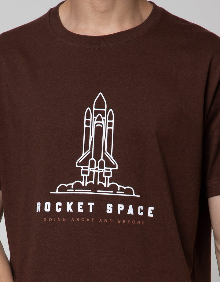 T Zone Short Sleeve T-Shirt Big Size Rocket Space