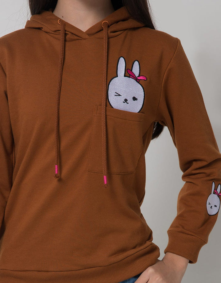 Nevada Embro Rabbit Hoodie Sweater