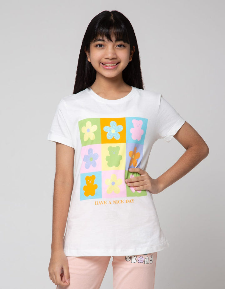 Nevada Box Flowers Kaos Anak Perempuan