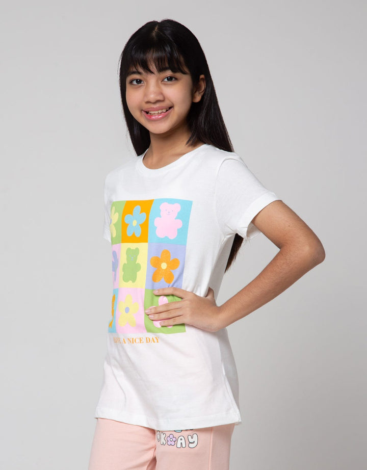 Nevada Box Flowers Kaos Anak Perempuan
