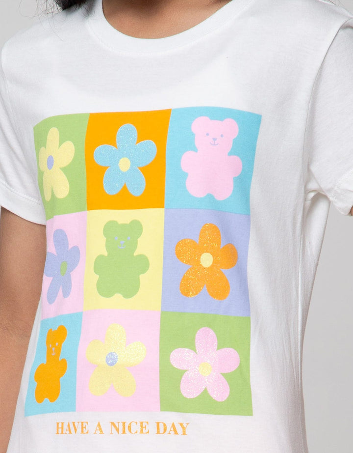 Nevada Box Flowers Kaos Anak Perempuan