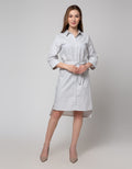 St. Yves Long Sleeve Maxi Dress Cotton Slub