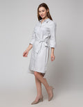 St. Yves Long Sleeve Maxi Dress Cotton Slub