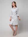 St. Yves Long Sleeve Maxi Dress Cotton Slub