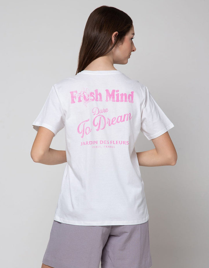 Details Short Sleeve T-Shirt Regular Tee With Flower Print