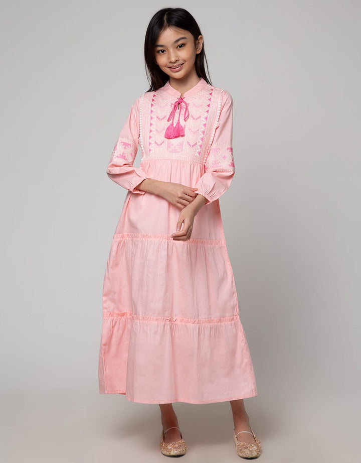 Sweet Miss Embro Chest Dress for Girls