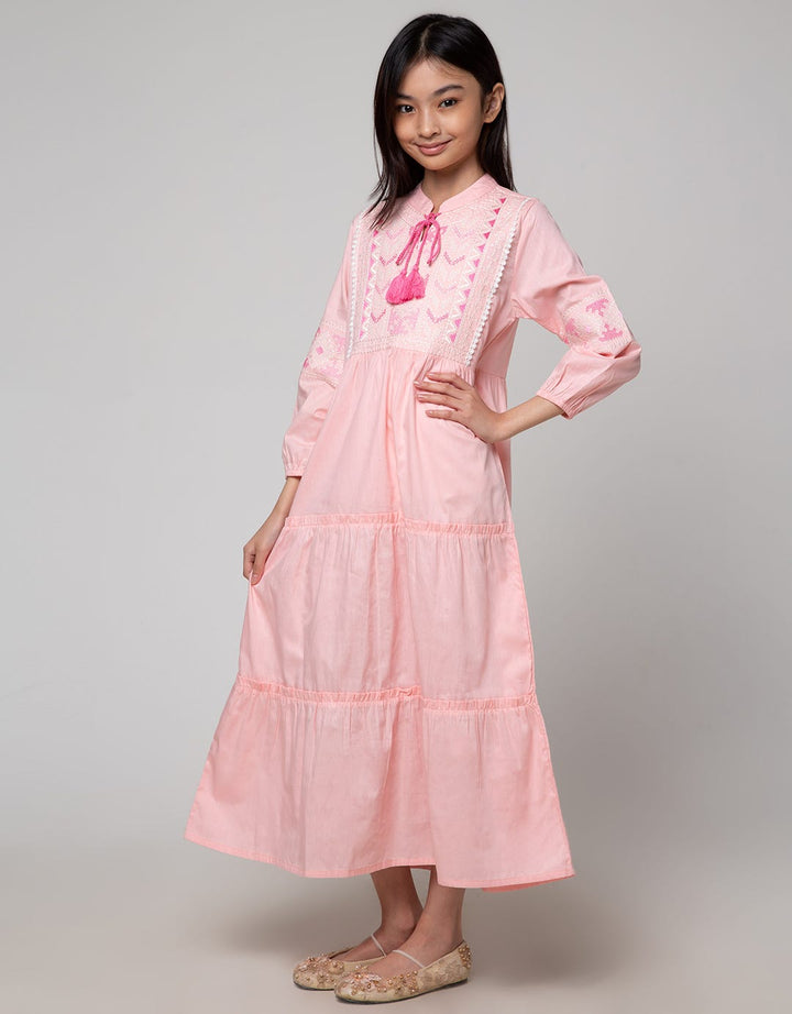 Sweet Miss Embro Chest Dress for Girls