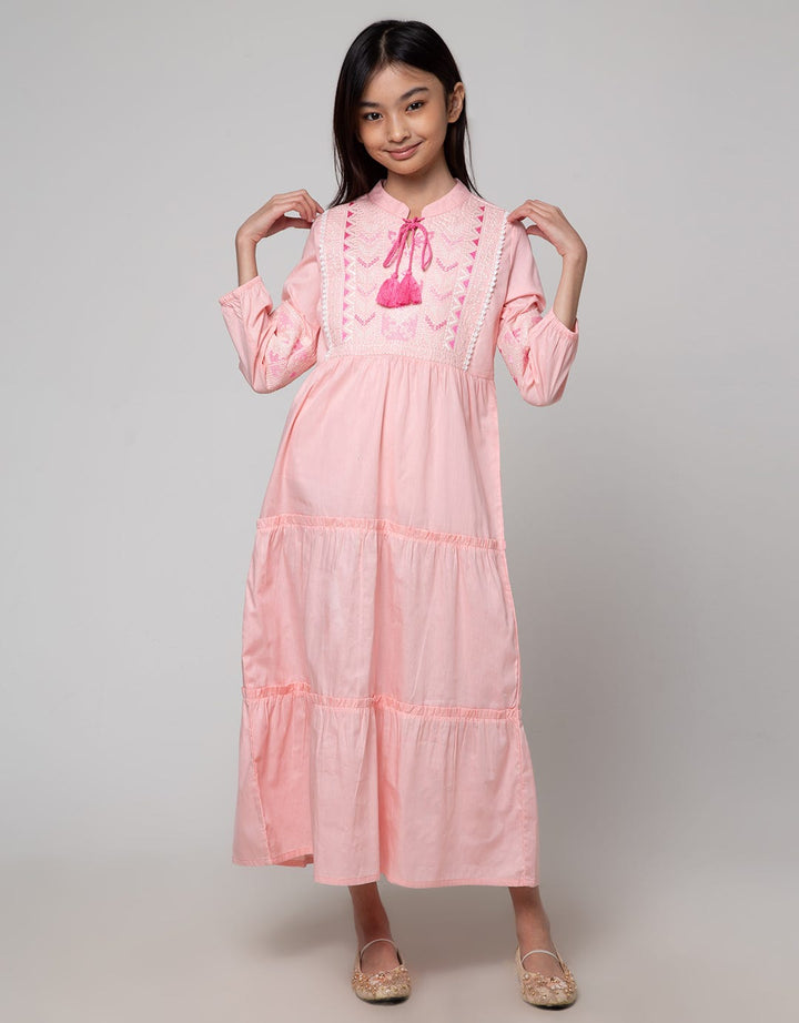 Sweet Miss Embro Chest Dress for Girls
