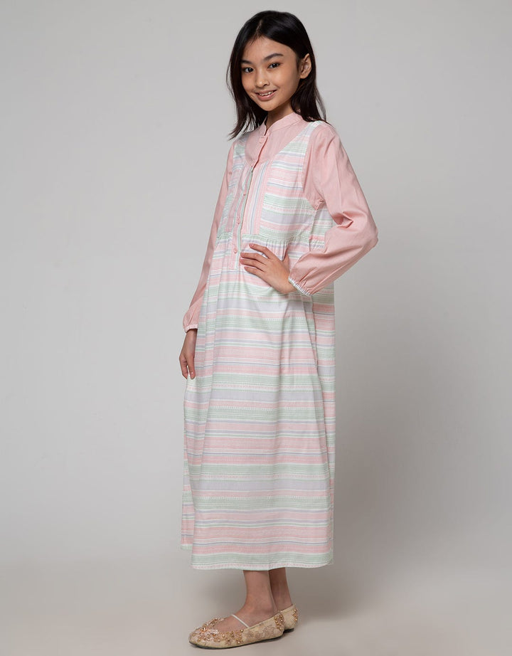 Sweet Miss Maxi Dress Lebaran Koko Collar Body Line
