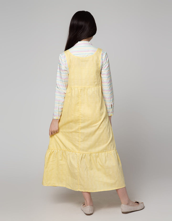 Sweet Miss Long Sleeve Maxi Dress Lebaran Koko Collar Candy Buttons