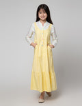 Sweet Miss Long Sleeve Maxi Dress Lebaran Koko Collar Candy Buttons