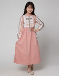 Sweet Miss Long Sleeve Maxi Dress Lebaran Koko Collar Body Half Line