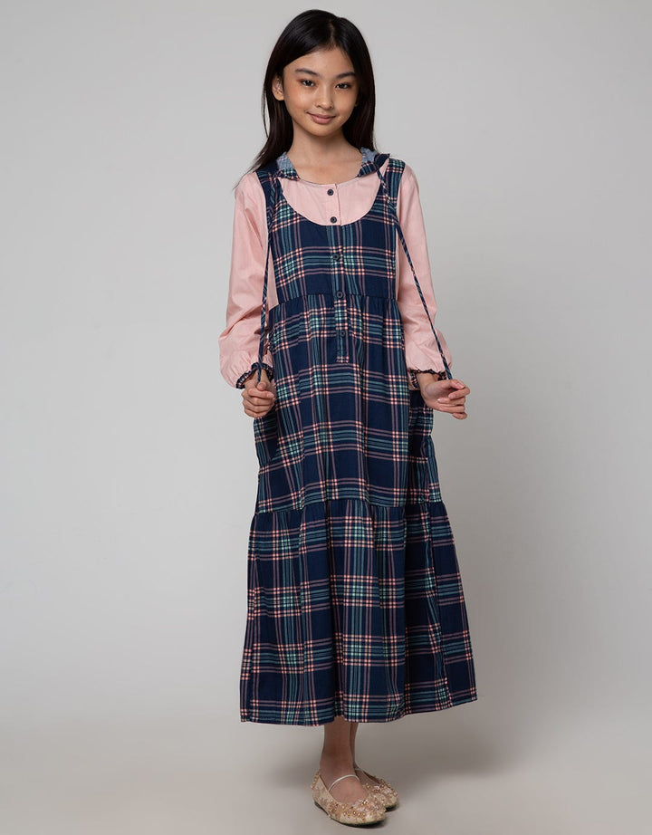 Sweet Miss Checks Style Dress for Girls
