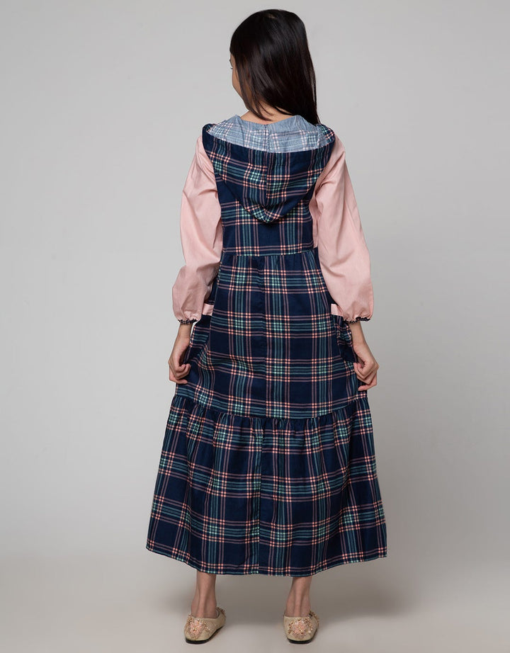 Sweet Miss Checks Style Dress for Girls