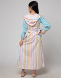 Sweet Miss Hoodie Stripe Maxi Dress Anak Perempuan