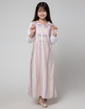 Sweet Miss Long Sleeve Maxi Dress Lebaran Hoodie Striped Material