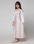 Sweet Miss Long Sleeve Maxi Dress Lebaran Hoodie Striped Material