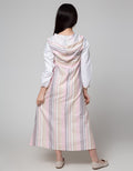 Sweet Miss Long Sleeve Maxi Dress Lebaran Hoodie Striped Material