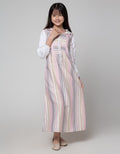 Sweet Miss Long Sleeve Maxi Dress Lebaran Hoodie Striped Material