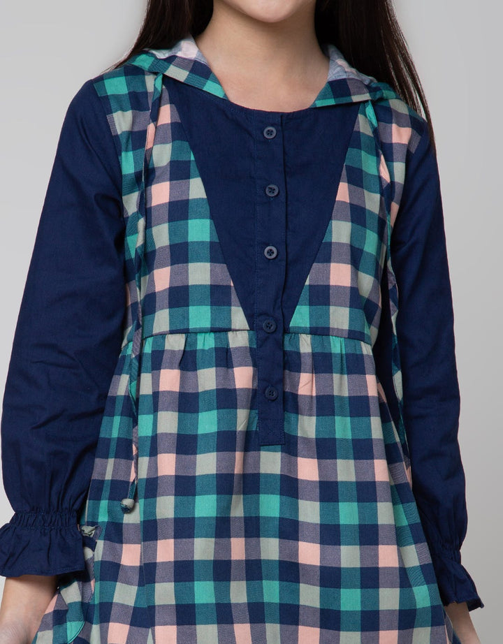 Sweet Miss Long Sleeve Maxi Dress Lebaran Hoodie Material Kotak