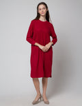 Connexion Waffle Midi Dress Wanita