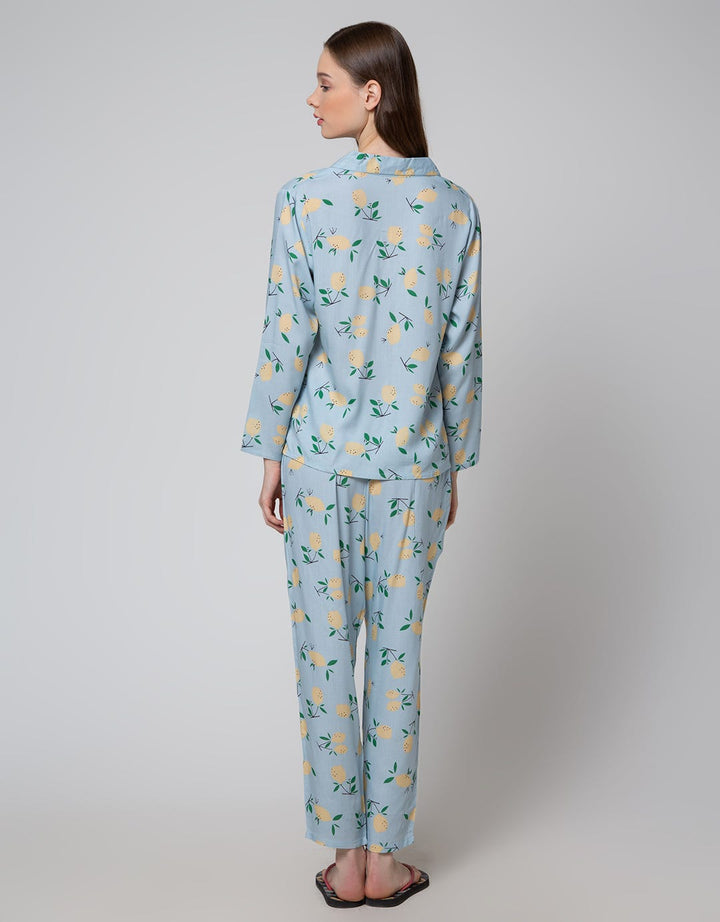 Nevada Long Sleeve Pajama Pants Lemon Yash
