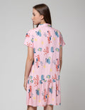 Nevada Short Sleeve Midi Dress Pinky Sweet