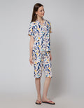 Nevada Short Sleeve Pajama Capri Playfull