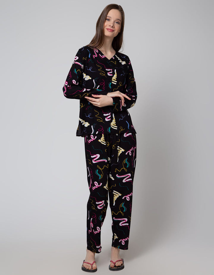 Nevada Long Sleeve Pyjama Pants Rainbow Ink