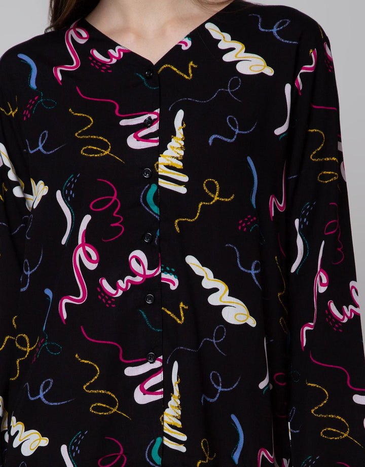 Nevada Long Sleeve Pyjama Pants Rainbow Ink