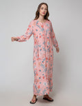 St. Yves Long Sleeve Maxi Dresse Orange Flower