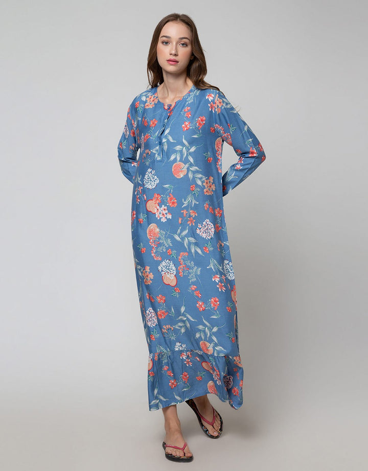 St. Yves Long Sleeve Maxi Dresse Orange Flower