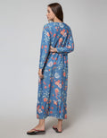 St. Yves Long Sleeve Maxi Dresse Orange Flower