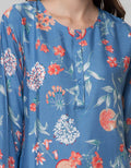 St. Yves Long Sleeve Maxi Dresse Orange Flower