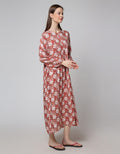 St. Yves Long Sleeve Maxi Dress Multicolour Rose