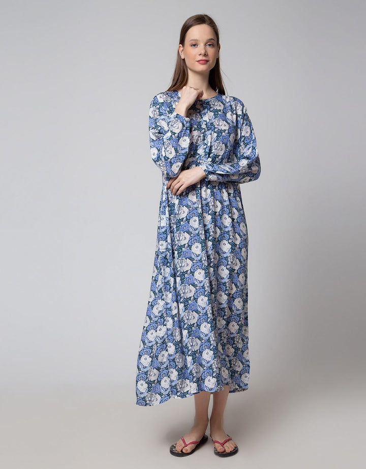 St. Yves Long Sleeve Maxi Dress Multicolour Rose