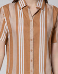 St. Yves Short Sleeve Pyjama Capri Stripe Double