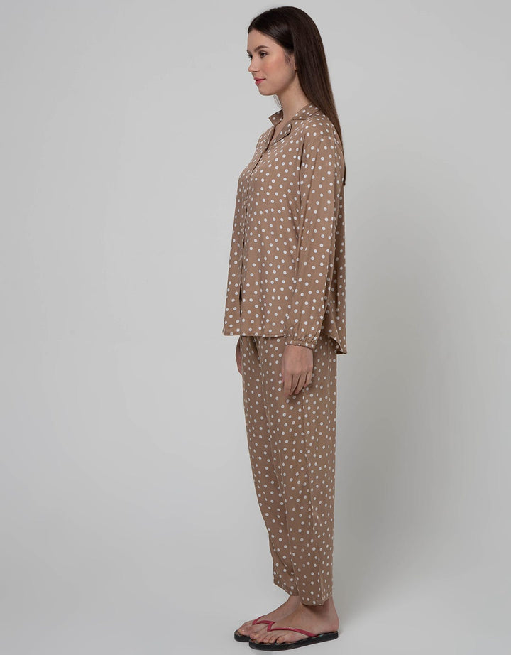 St. Yves Long Sleeve Pajama Pants Abstract Polka