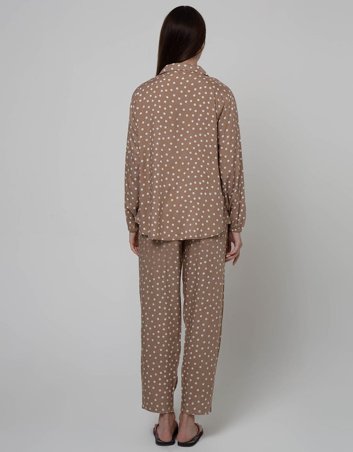 St. Yves Long Sleeve Pajama Pants Abstract Polka