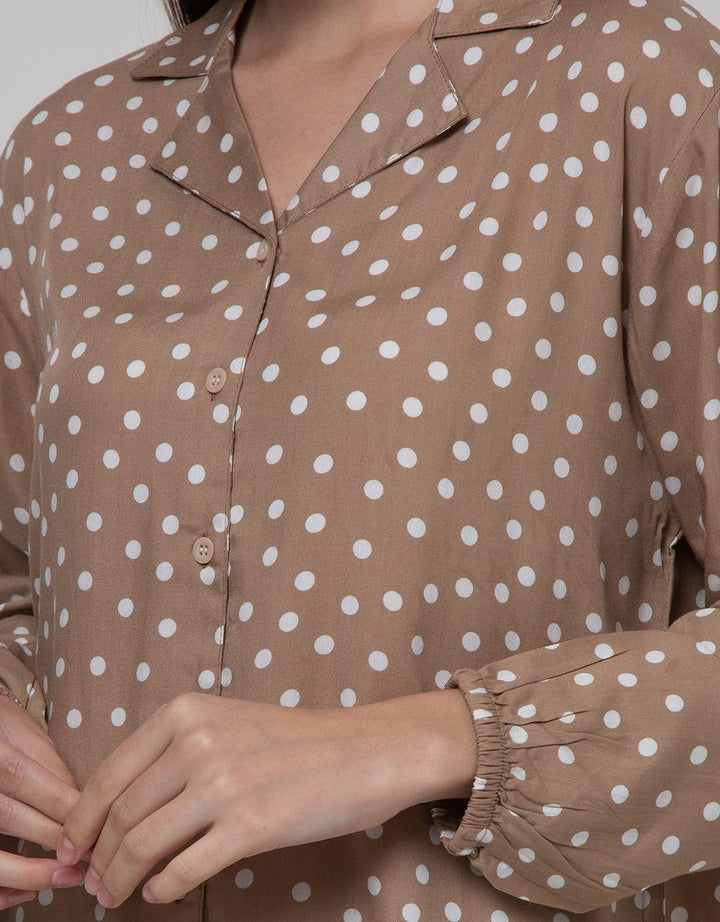 St. Yves Long Sleeve Pajama Pants Abstract Polka