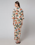 St. Yves Long Sleeve Pyjama Pants Leaves Combi Pl-Lecom
