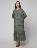 St. Yves Long Sleeve Maxi Dress Print Squiggle