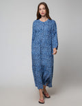 St. Yves Long Sleeve Maxi Dress Print Squiggle