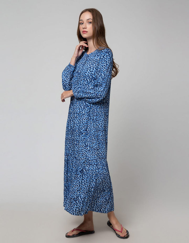 St. Yves Long Sleeve Maxi Dress Print Squiggle