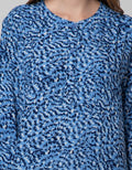 St. Yves Long Sleeve Maxi Dress Print Squiggle