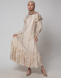 Annisa Gamis With Double Ruffle On Shoulder